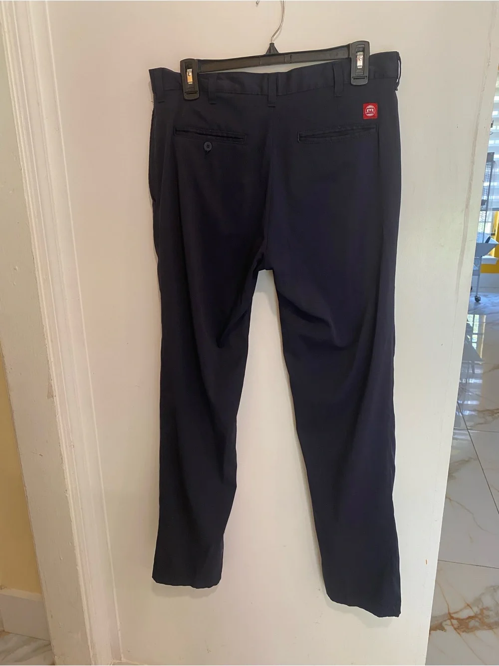 Men's Navy Dress Pants - Classic Pleated Trousers